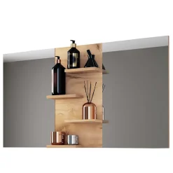 Holzlook Bad mit Doppel-Waschtisch - Ursela (vierteilig)