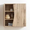 Holzoptik Bad Hängeschrank mit Baumkante - Tofias