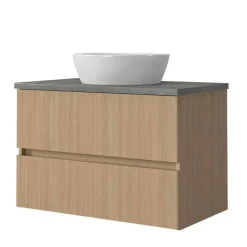 Holzoptik Badezimmermöbel Set - Leitha (fünfteilig)