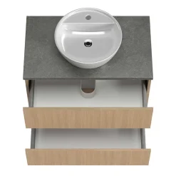 Holzoptik Badezimmermöbel Set - Leitha (fünfteilig)