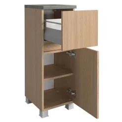 Holzoptik Badezimmermöbel Set - Leitha (fünfteilig)