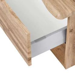 Holzoptik Badmöbel mit Baumkante - Tofias (dreiteilig)