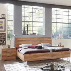 Holzoptik Bett in Plankeneiche - Dagidoyo