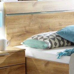 Holzoptik Bett in Plankeneiche - Dagidoyo