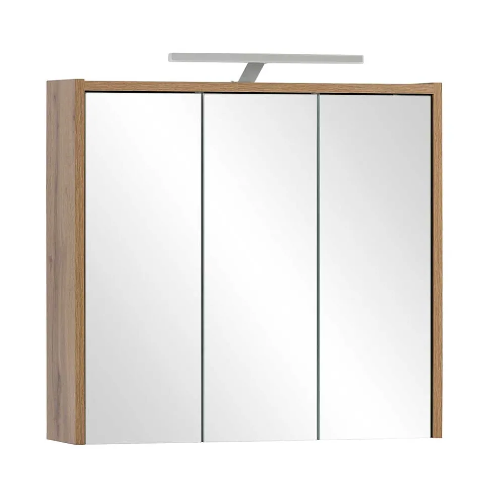 Holzoptik Spiegelschrank fürs Badezimmer - Nelorena