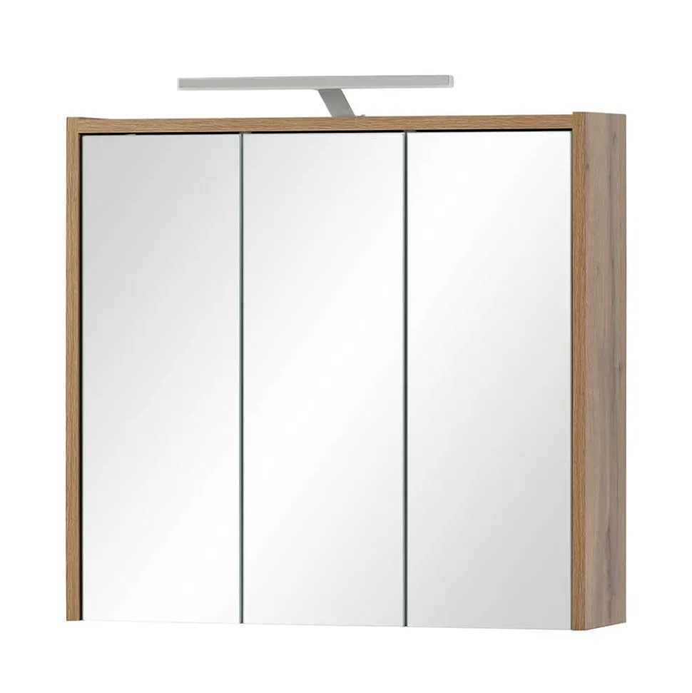 Holzoptik Spiegelschrank fürs Badezimmer - Nelorena