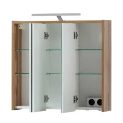 Holzoptik Spiegelschrank fürs Badezimmer - Nelorena