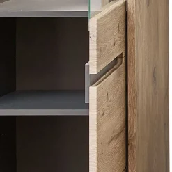 Holzoptik TV Anbauwand Set - Zelio (dreiteilig)