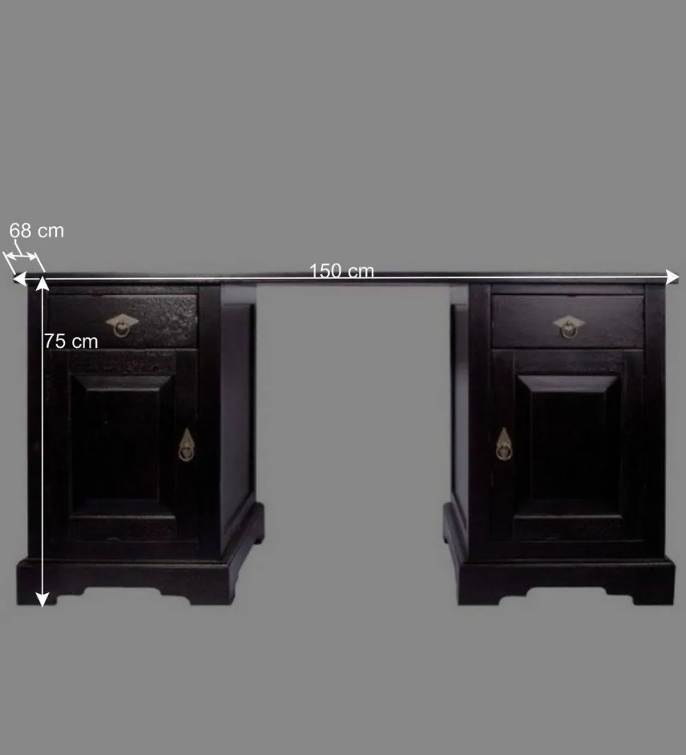 Holzschreibtisch Islando aus Akazie Massivholz