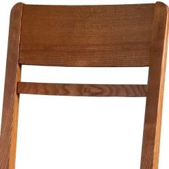 Holzstuhl mit Sitzpolster in Creme Stoff - Altagracia