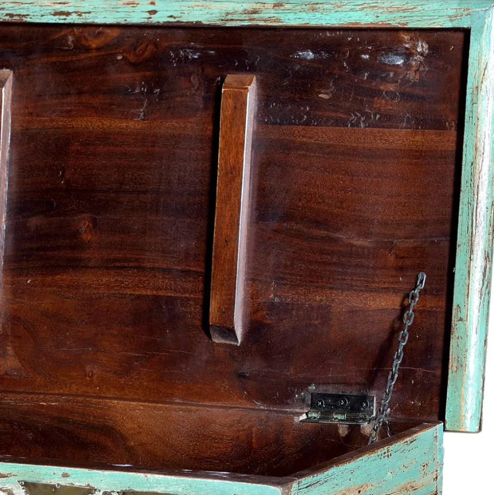 Holztruhe dekorativ mehrfarbig gestaltet - Zinatella