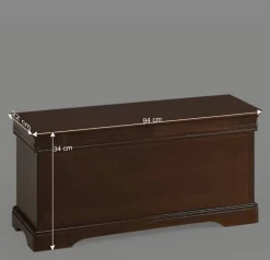 Holztruhe in klassischem Design 94x34x22 cm - Lemerzi