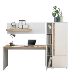 Home Office Arbeitsplatz & Stauraum - Nonessia (vierteilig)