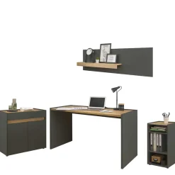 Home Office Arbeitsplatz Set - Ahilav (vierteilig)