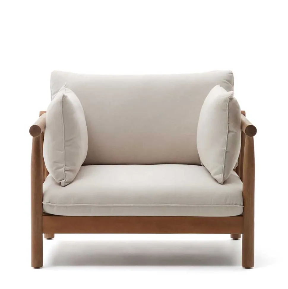 Indoor Outdoor Sessel in Cremefarben - Perconia