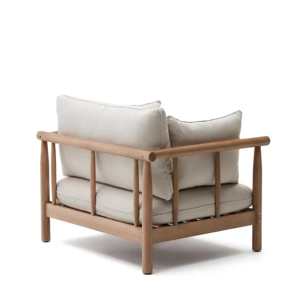 Indoor Outdoor Sessel in Cremefarben - Perconia