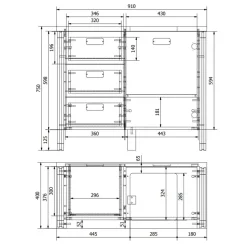 Industrial Bad Waschplatz mit Spiegel - Forawas (zweiteilig)