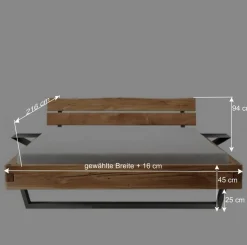 Industrial Balkenbett mit Metallkufen - Magie