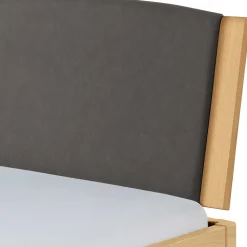 Industrial Bett aus heller Eiche - Ezianas