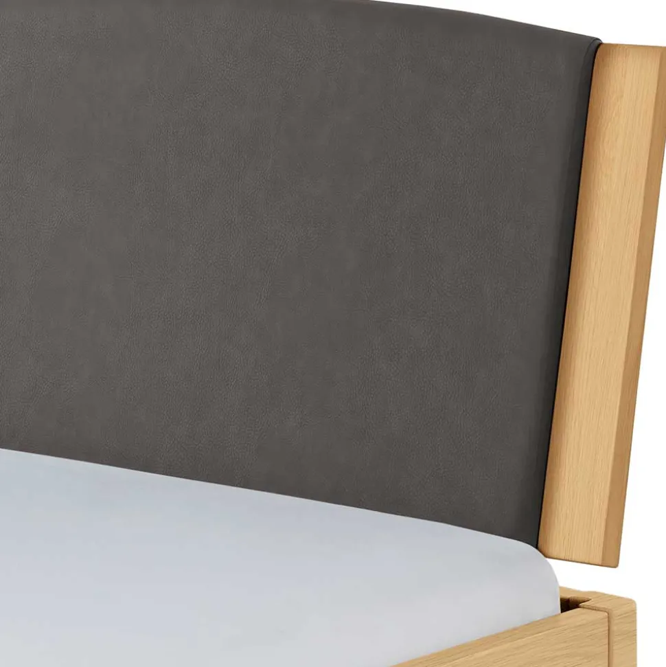 Industrial Bett aus heller Eiche - Ezianas