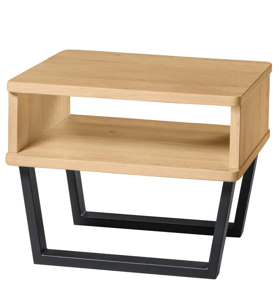 Industrial Bett aus heller Eiche - Ezianas