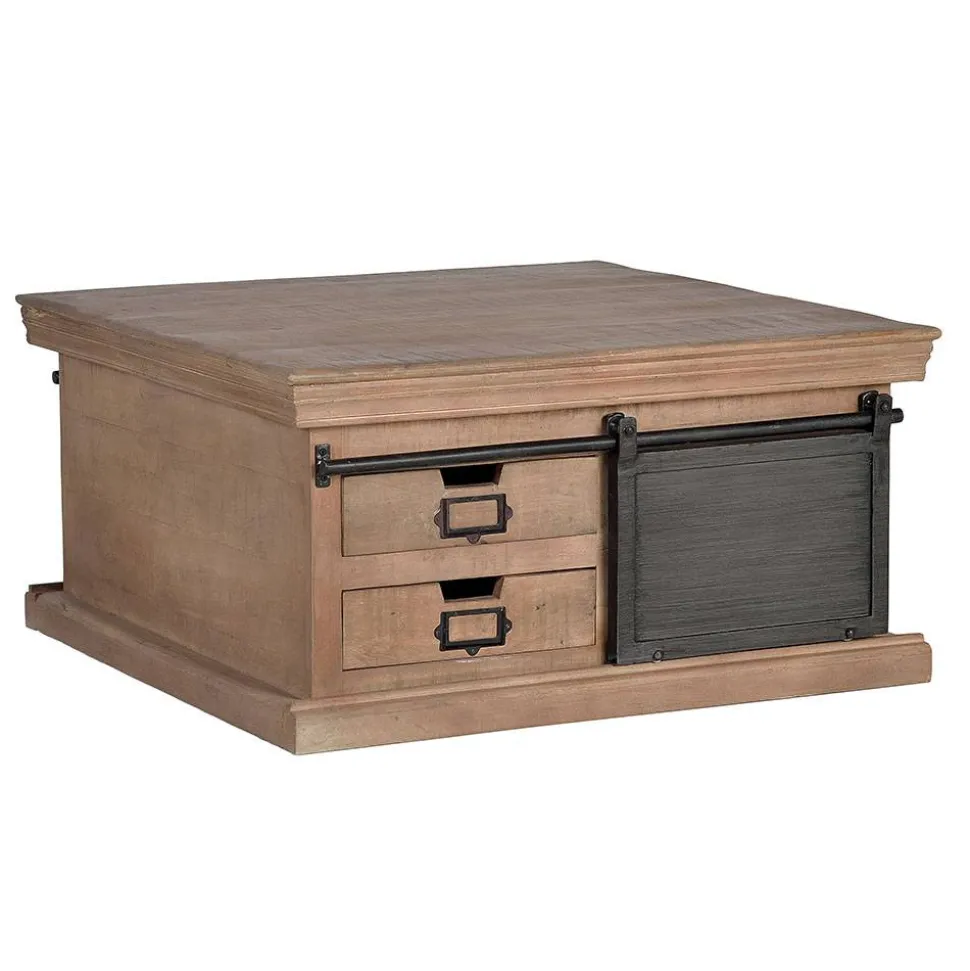 Industrial Chic Couchtisch mit Stauraum - Jantonia