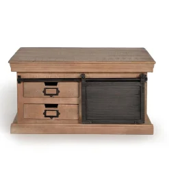 Industrial Chic Couchtisch mit Stauraum - Jantonia