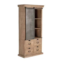 Industrial Chic Schrank aus Mangobaum Massivholz - Jantonia