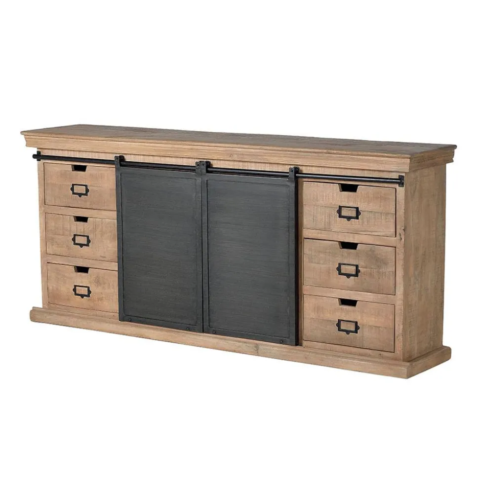 Industrial Chic Sideboard mit Schiebetüren - Jantonia