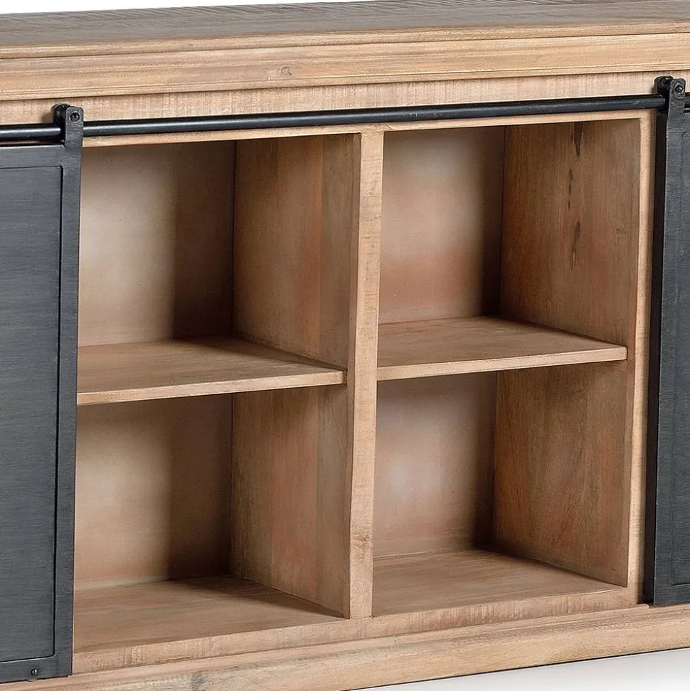 Industrial Chic Sideboard mit Schiebetüren - Jantonia