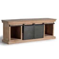 Industrial Chic TV Kommode mit Schiebetüren - Jantonia