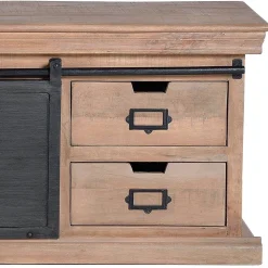 Industrial Chic TV Lowboard mit Schiebetüren - Jantonia