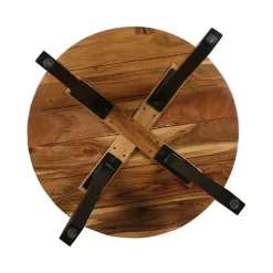 Industrial Couchtisch mit runder Platte - Fresh