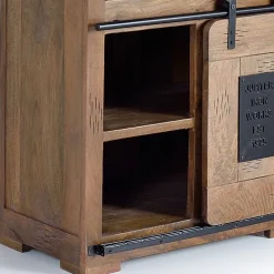 Industrial Design Barschrank aus Mangoholz - Semian