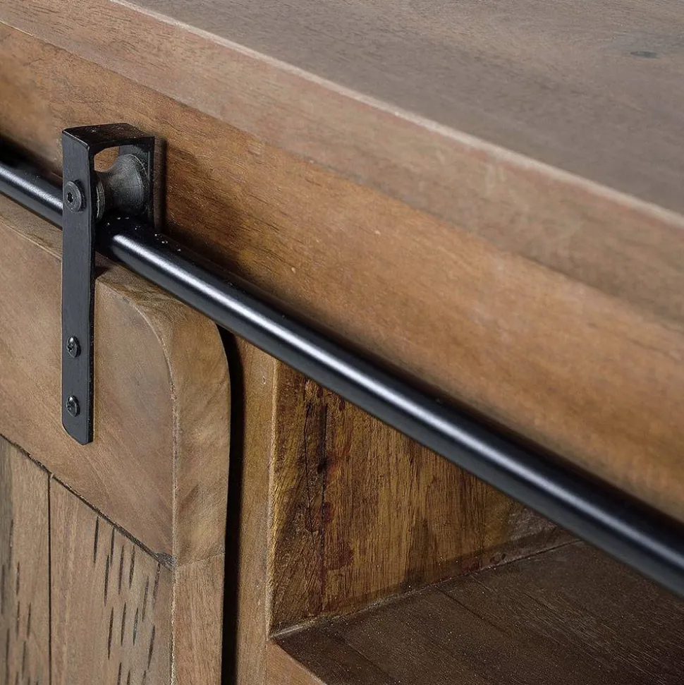 Industrial Design TV Lowboard aus Mangoholz - Semian