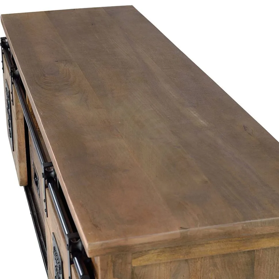 Industrial Design TV Lowboard aus Mangoholz - Semian