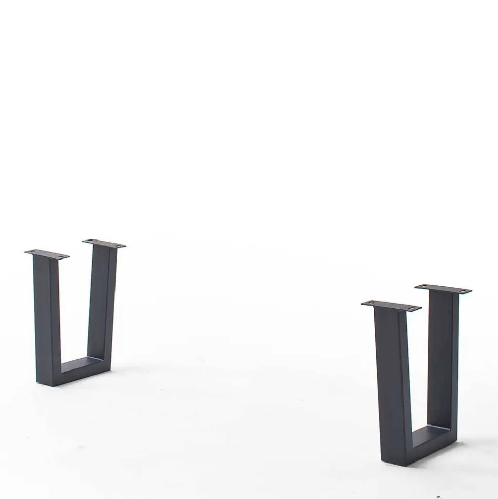 Industrial Esstischbank in Akazie Grau - Facanella