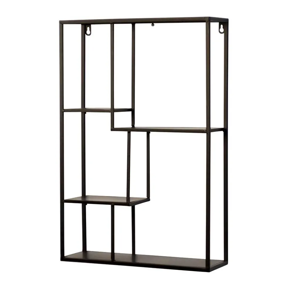 Industrial Hängeregal in Schwarz - 40x60x12 cm - Limburg