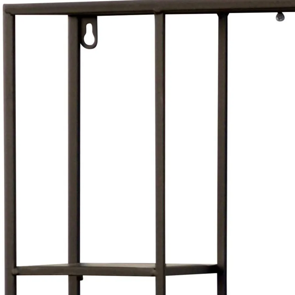 Industrial Hängeregal in Schwarz - 40x60x12 cm - Limburg