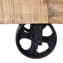 Industrial Kombi-Kommode auf Metall-Rädern - Thiano