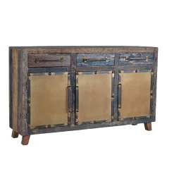 Industrial Kombi-Kommode aus Altholz - Stock