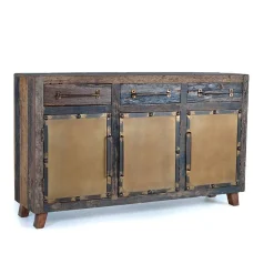 Industrial Kombi-Kommode aus Altholz - Stock