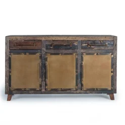 Industrial Kombi-Kommode aus Altholz - Stock