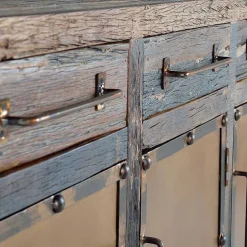 Industrial Kombi-Kommode aus Altholz - Stock