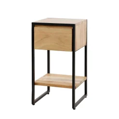 Industrial Nachttisch aus Akazie massiv - Vannah