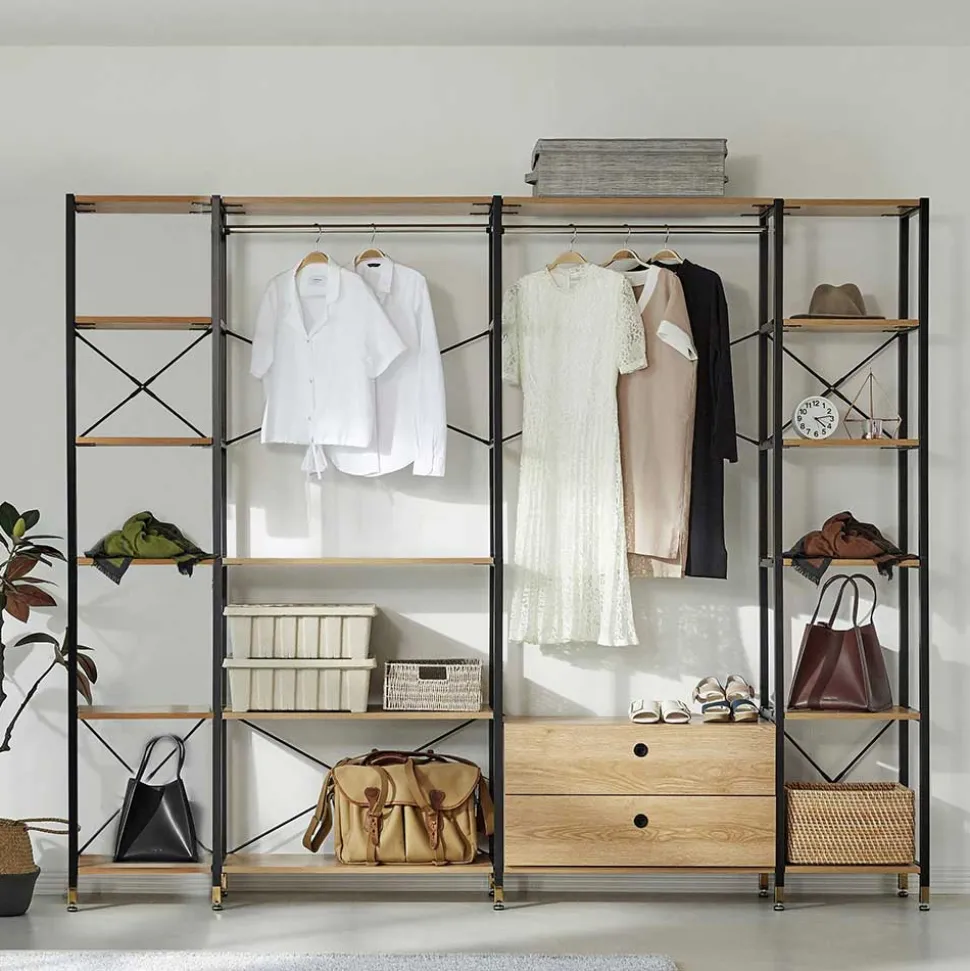 Industrial Regal für Garderobe Aufbewahrung - Sunset