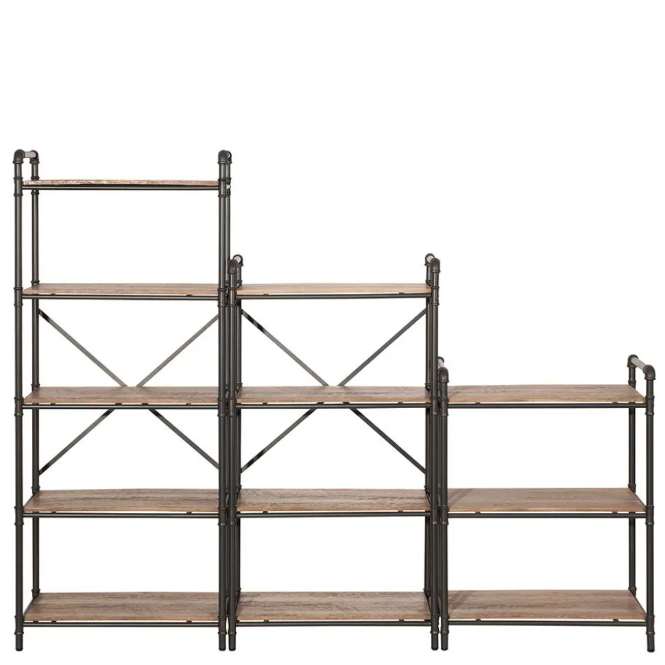Industrial Regal Kombination aus Eisen - Nenvia (dreiteilig)