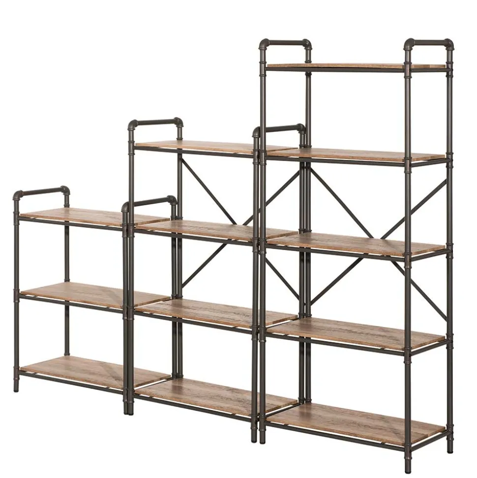 Industrial Regal Kombination aus Eisen - Nenvia (dreiteilig)