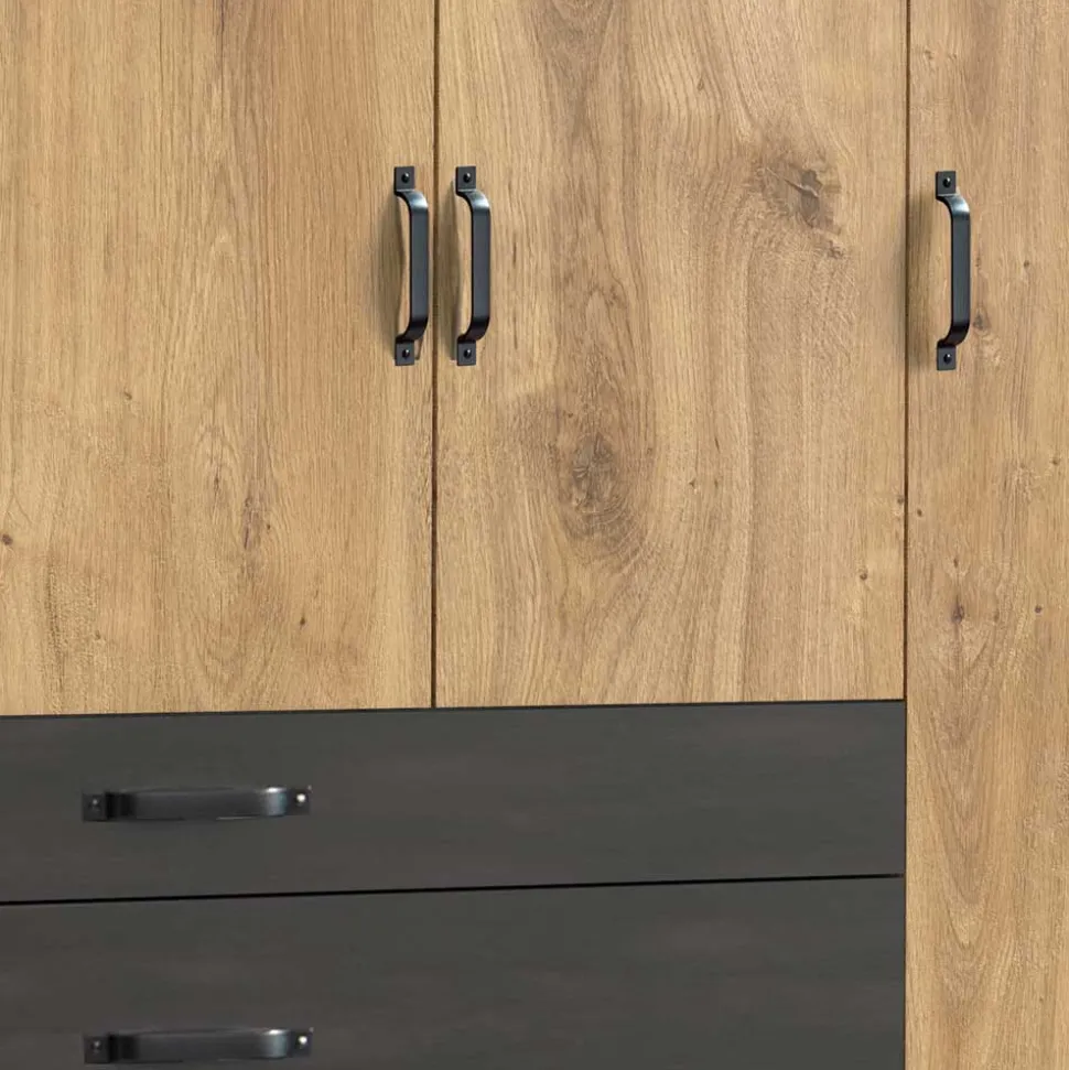 Industrial Schlafzimmerschrank mit fünf Türen - Bram