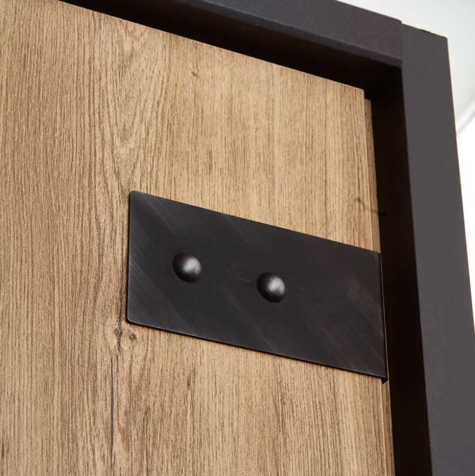 Industrial Schlafzimmerschrank mit fünf Türen - Bram